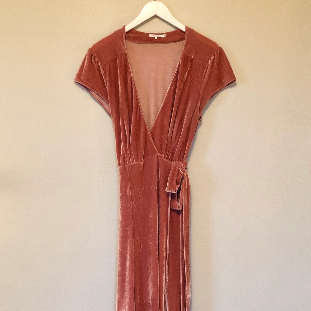Tularosa Velvet Sid Wrap Dress